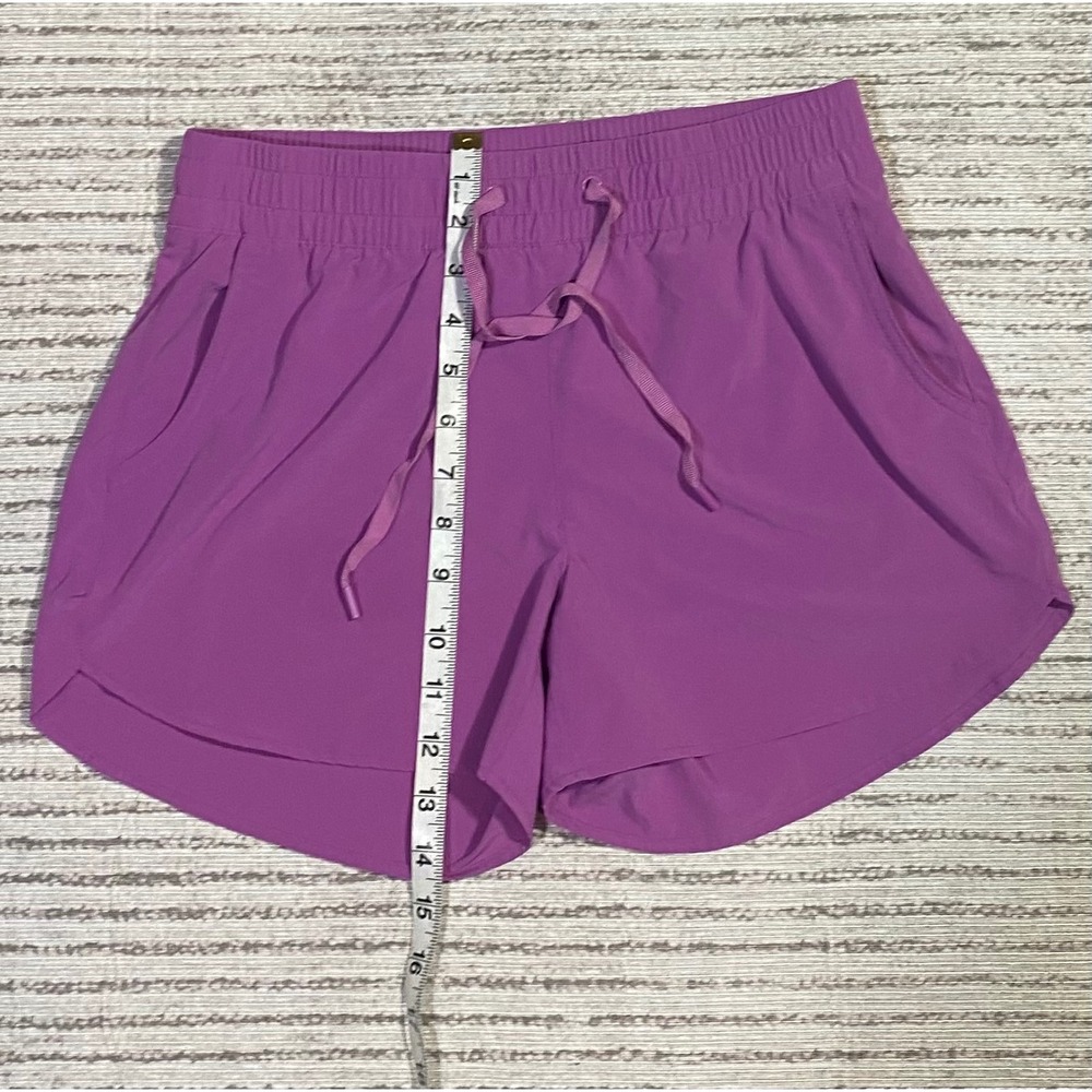 Eddie Bauer Womens Purple Active Shorts Drawstring Elastic Waist Pockets Small - Picture 2 of 8
